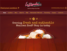 Tablet Screenshot of labambaburritos.com